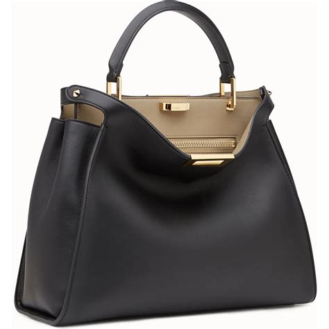 fendi peekaboo black price|fendi peekaboo satchel.